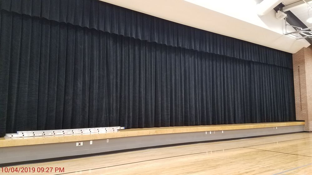 New stage curtains.