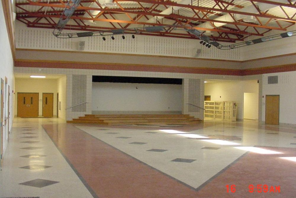 Interior view of front lobby and assembly area.
