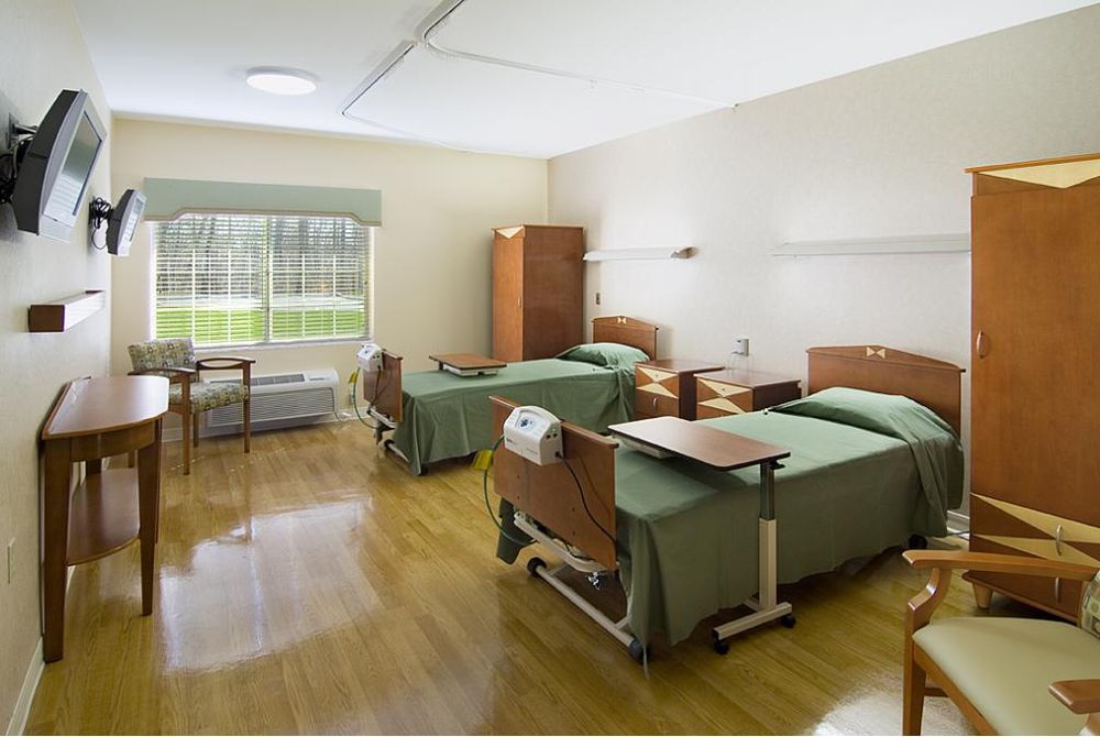 Patient room at senior care facility