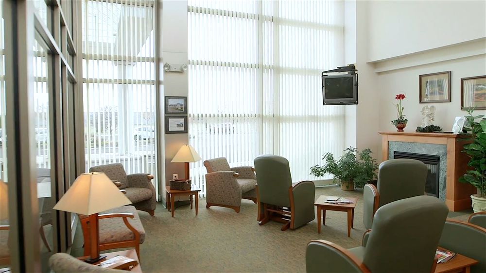 Interior lobby view of the Grand Lake Regional Cancer Center in Celina, OH.