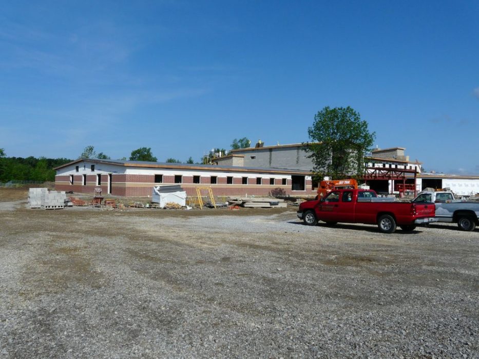 Exterior view of the Heart Institute of NW Ohio under construction.