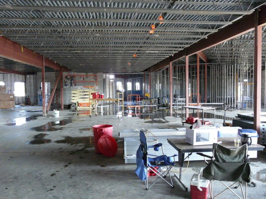 Interior view of the Heart Institute of NW Ohio under construction.