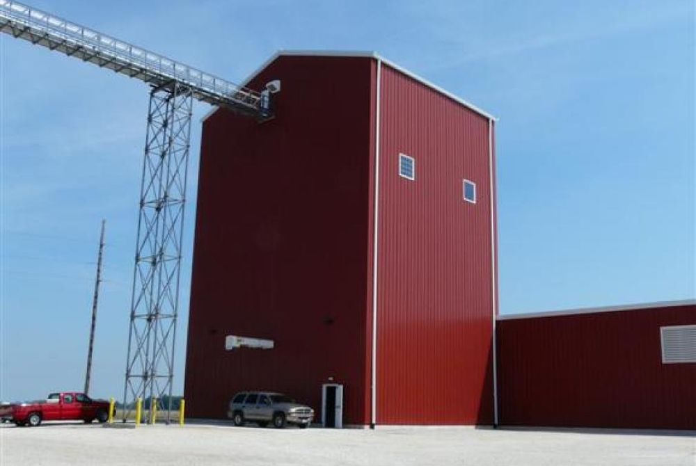 Exterior view of finished Burtch Seed Company facility.