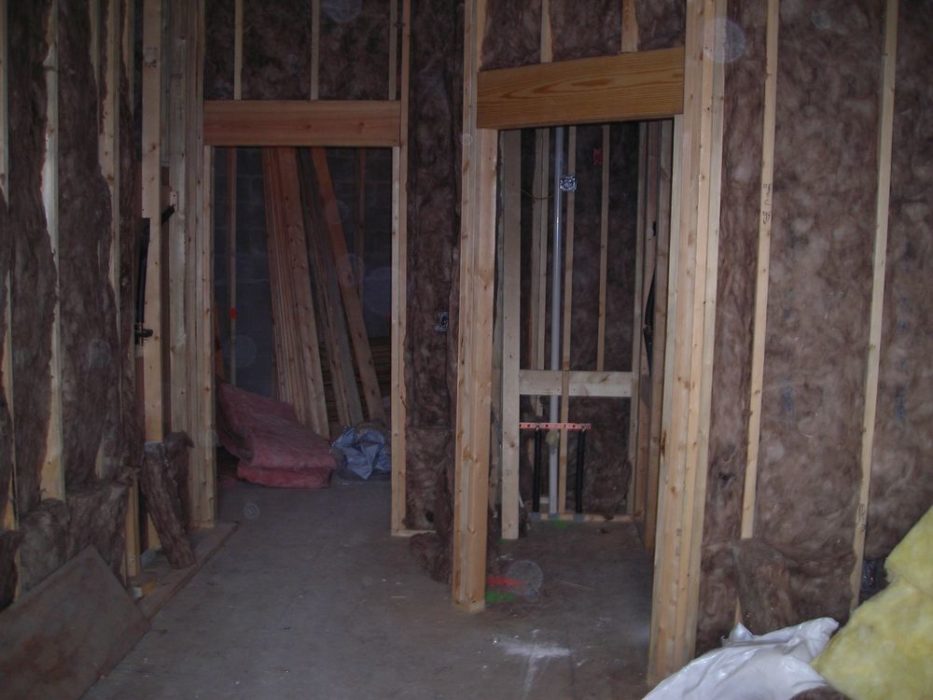 Resident rooms under construction.
