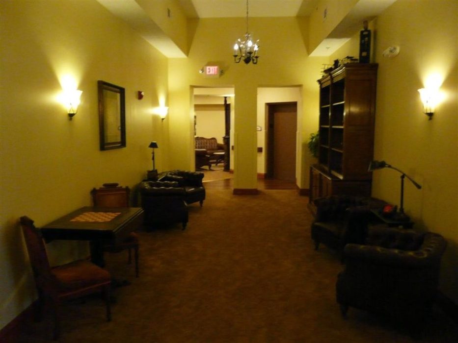 Resident seating area after construction.