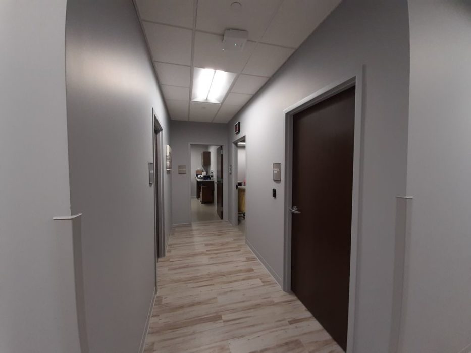 Interior of the newly finished medical office facility for Lima Memorial located in Wapakoneta, Ohio, by H.A. Dorsten, Inc.
